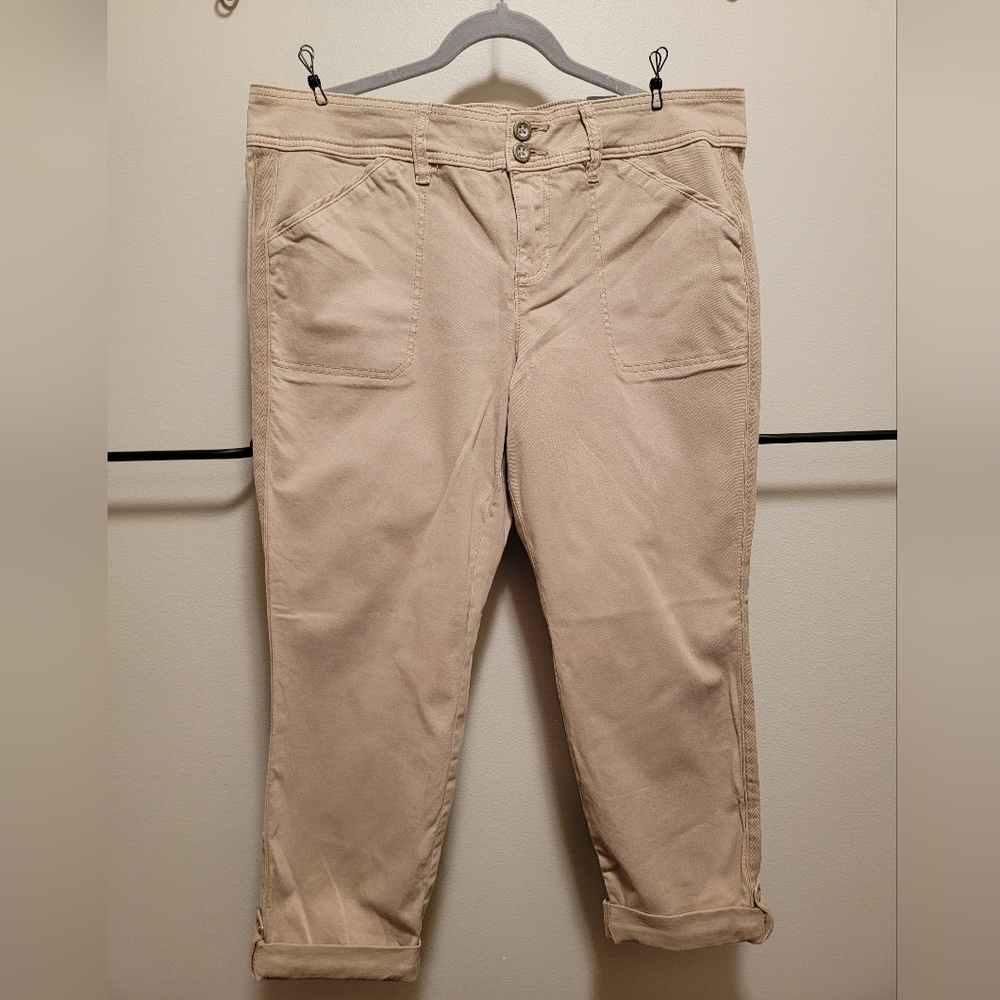 Torrid Khaki Twill Aviator Crop